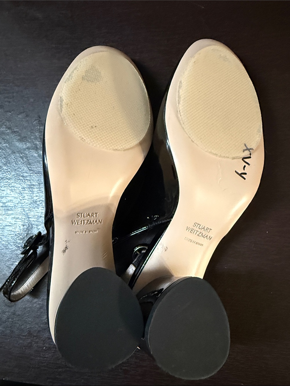 Stuart Weitzman Black Patent Slingback Mules - Picture 3 of 7
